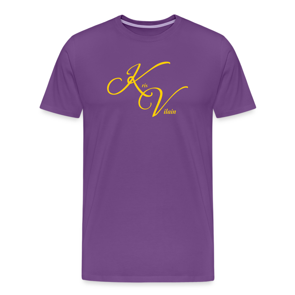 Kris Vilain Gold Print Tee - purple