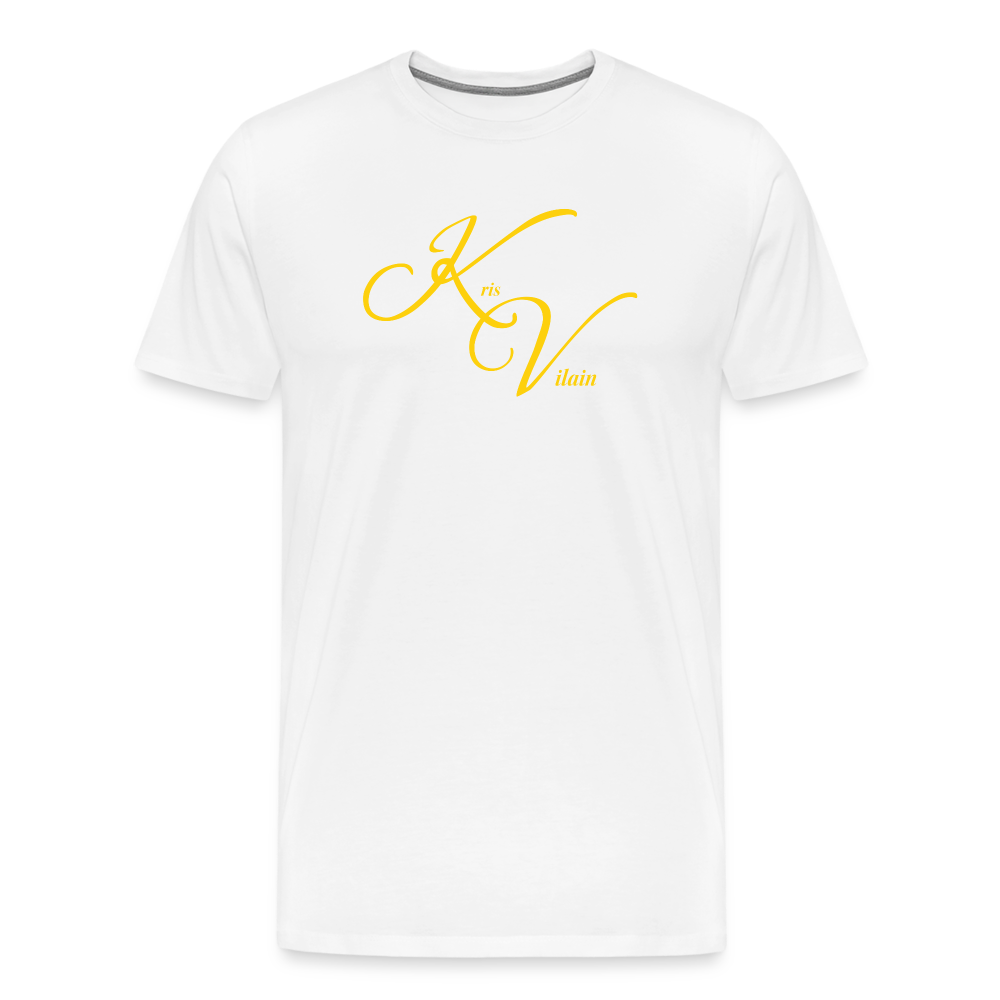 Kris Vilain Gold Print Tee - white