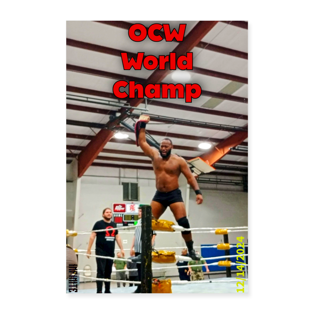 Gio Savage OCW Champ Poster - white