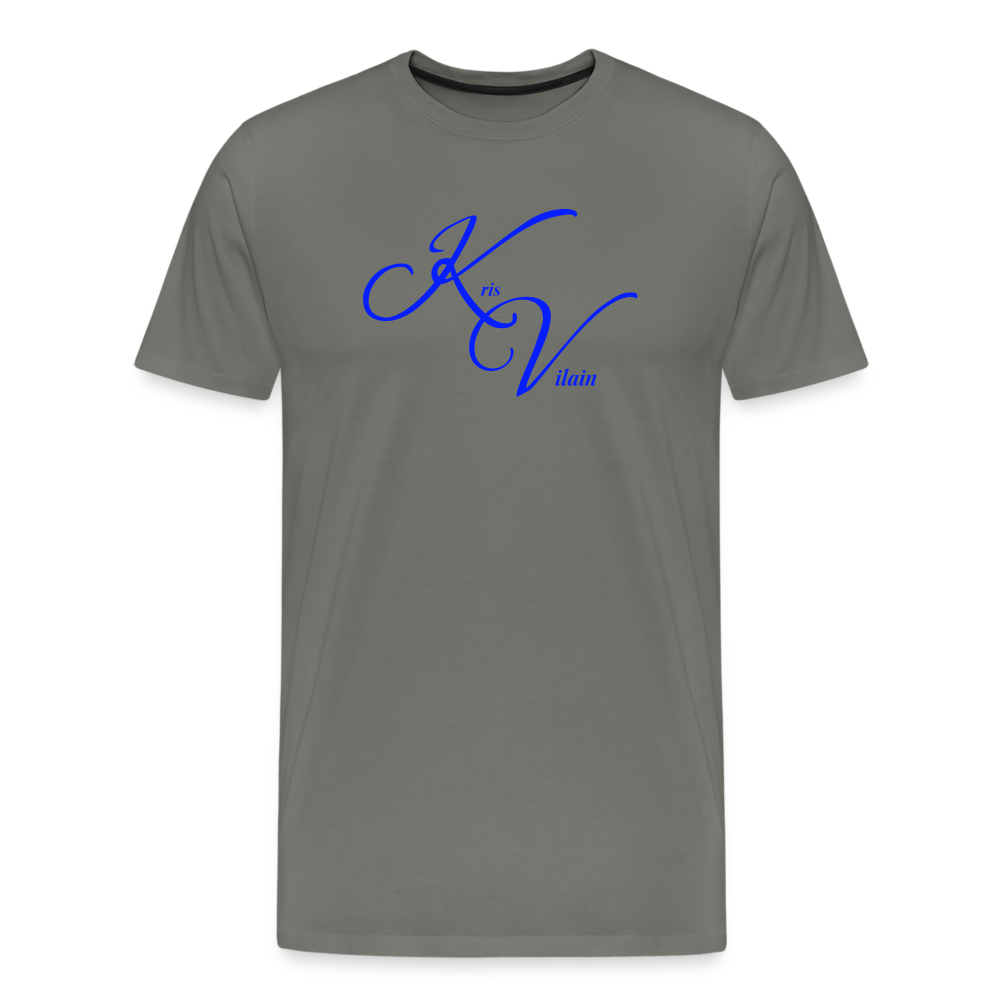 Kris Vilain Blue Print Tee - asphalt gray