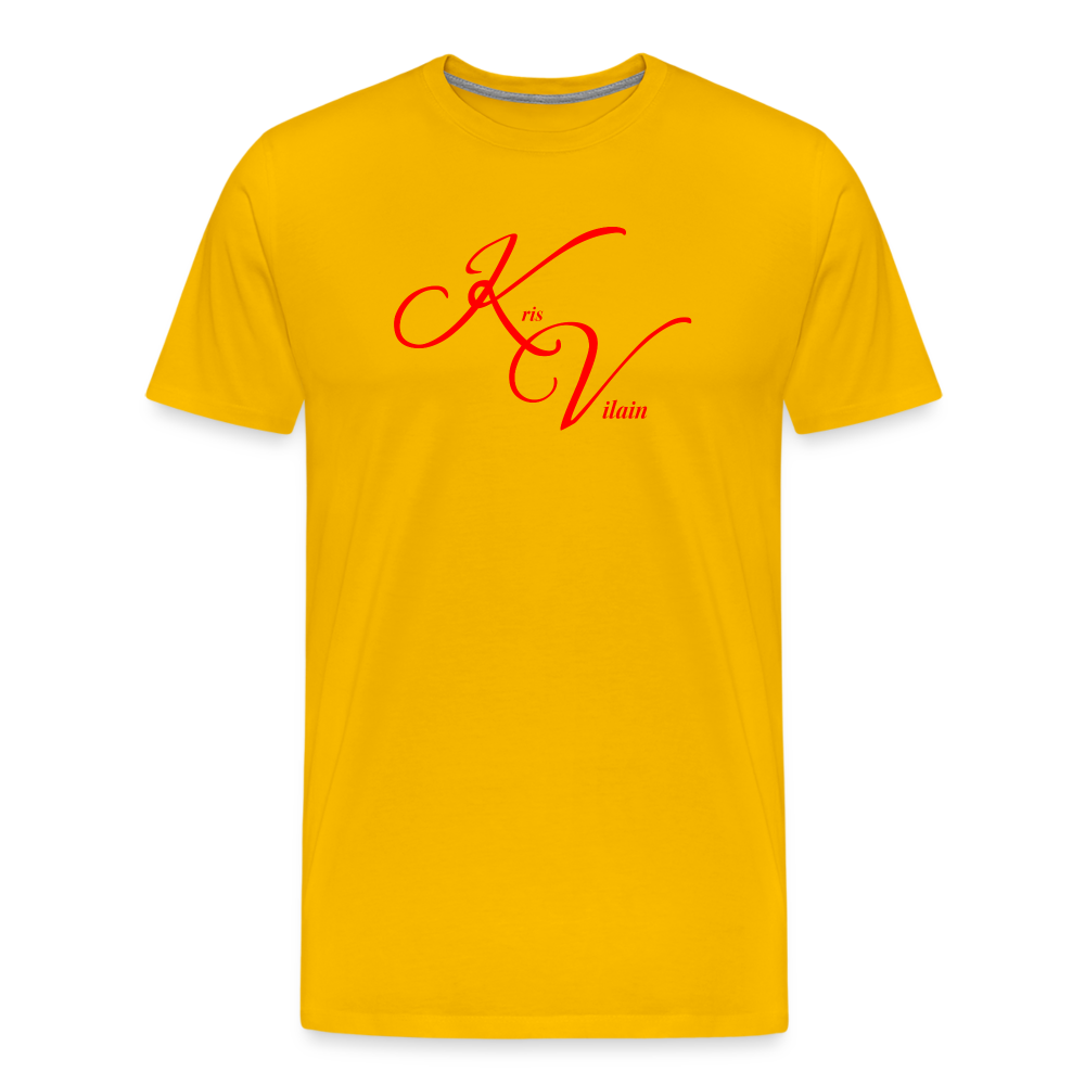 Kris Vilain Red Print Tee - sun yellow