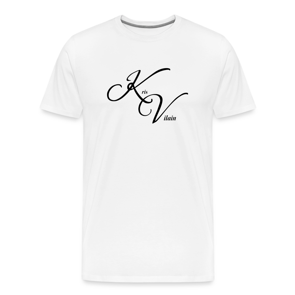 Kris Vilain Black Print Tee - white