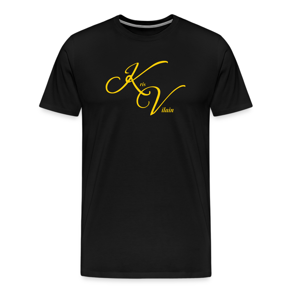 Kris Vilain Gold Print Tee - black