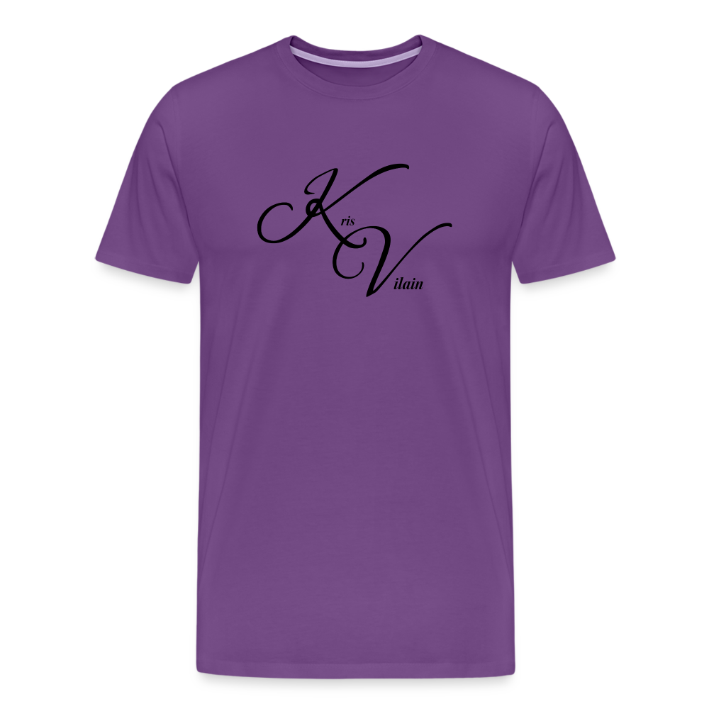 Kris Vilain Black Print Tee - purple