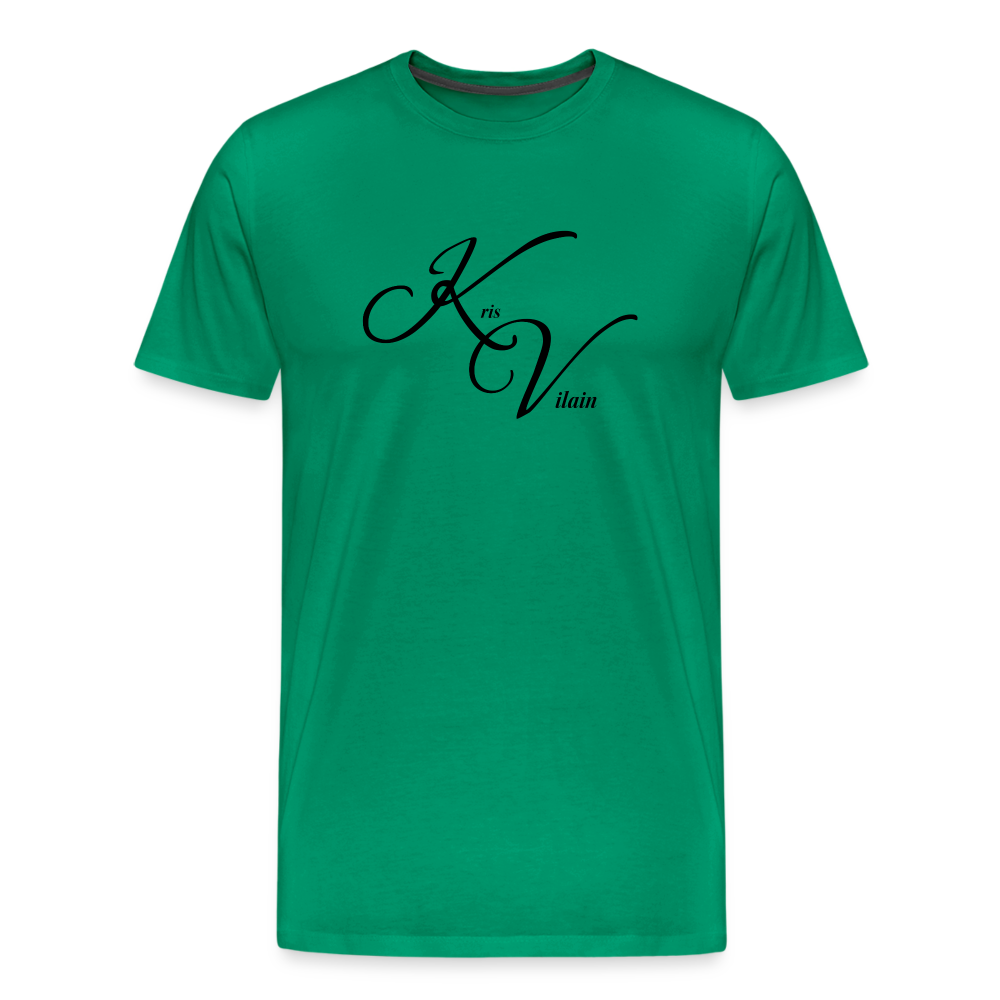 Kris Vilain Black Print Tee - kelly green