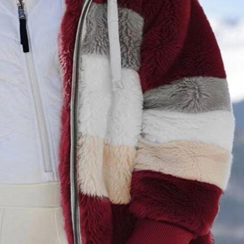 Big Boss Color Block Zip-Up Hooded Jacket