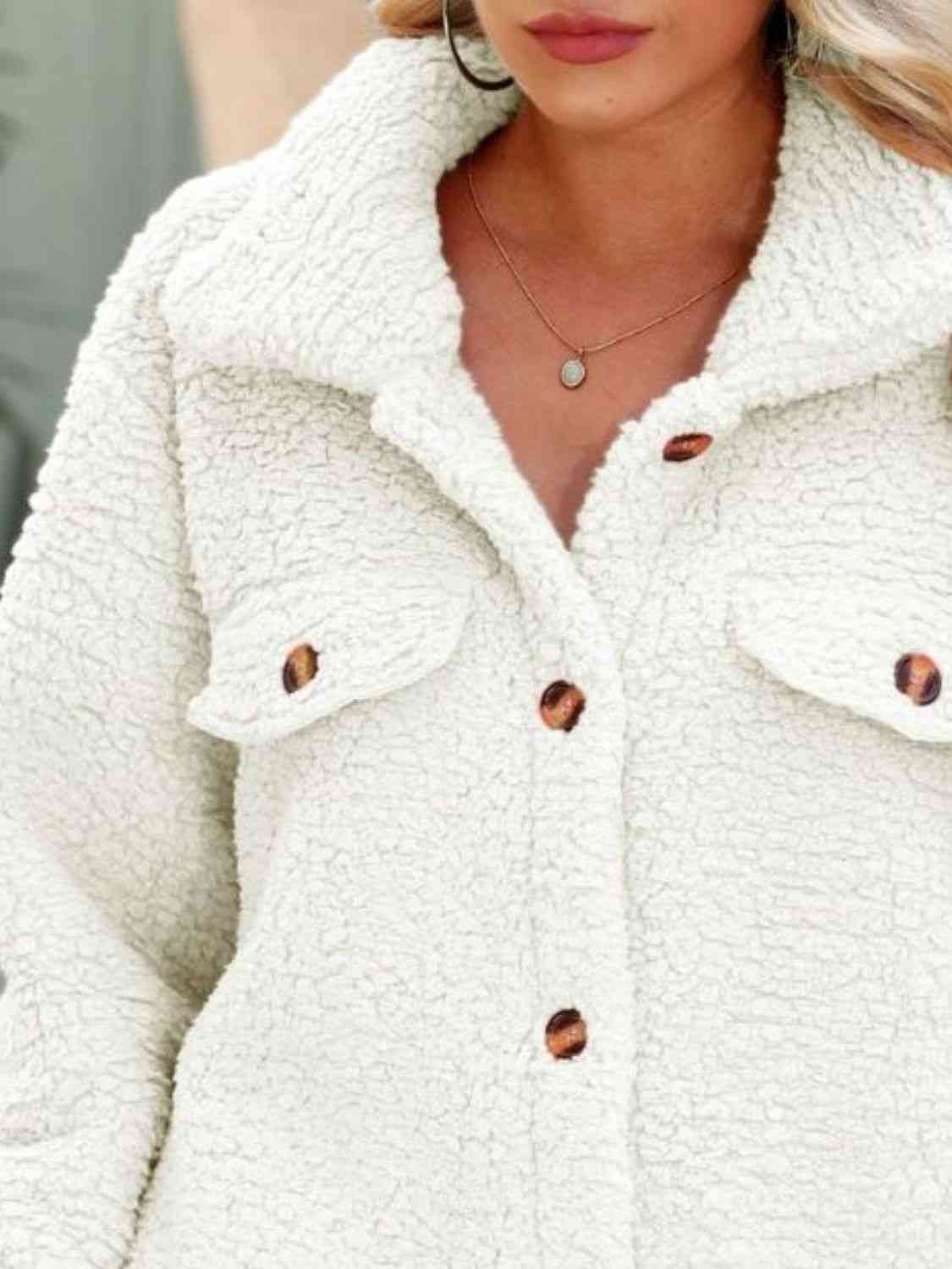 On Wednesday's We Wear Pink Button Down Collared Coat