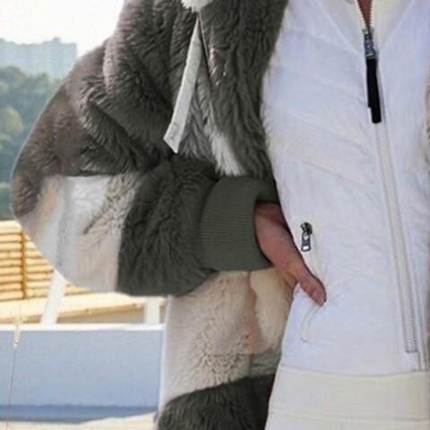 Big Boss Color Block Zip-Up Hooded Jacket