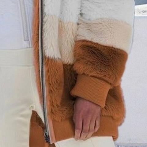 Big Boss Color Block Zip-Up Hooded Jacket