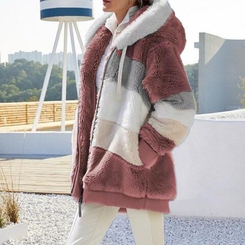 Big Boss Color Block Zip-Up Hooded Jacket
