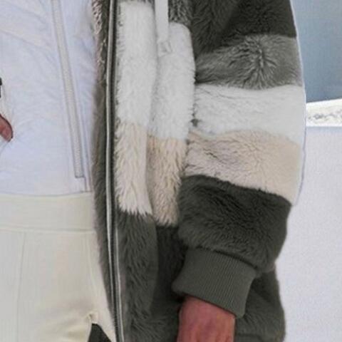 Big Boss Color Block Zip-Up Hooded Jacket