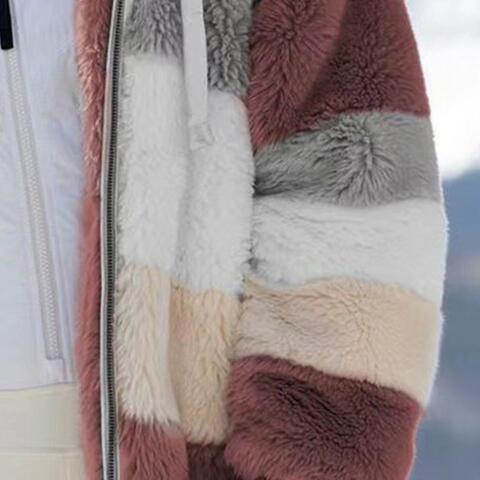 Big Boss Color Block Zip-Up Hooded Jacket