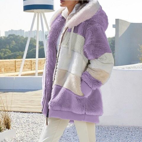 Big Boss Color Block Zip-Up Hooded Jacket