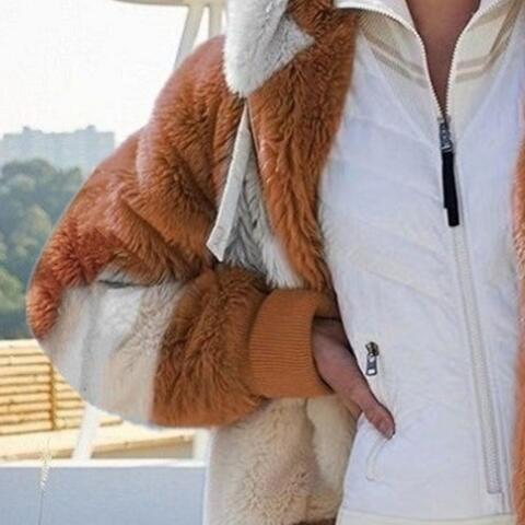 Big Boss Color Block Zip-Up Hooded Jacket