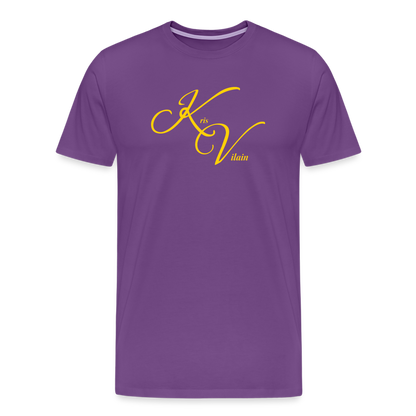 Kris Vilain Gold Print Tee - purple