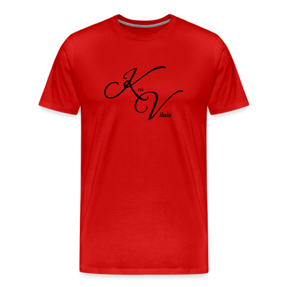 Kris Vilain Black Print Tee - red