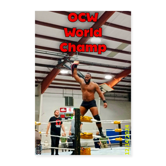 Gio Savage OCW Champ Poster - white