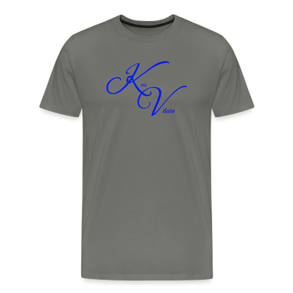 Kris Vilain Blue Print Tee - asphalt gray