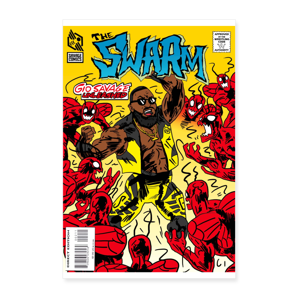 Gio Savage 8x12 Swarm Poster - white