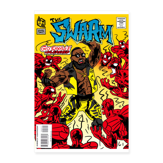 Gio Savage 8x12 Swarm Poster - white
