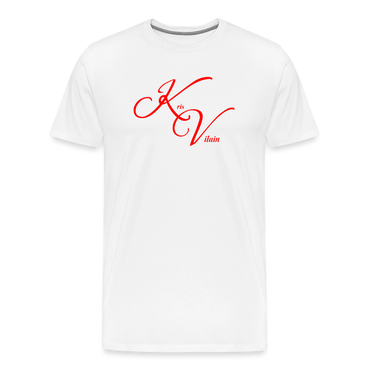 Kris Vilain Red Print Tee - white