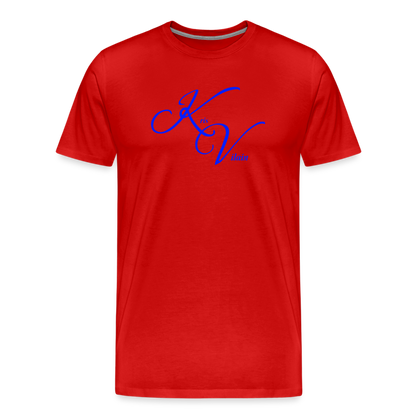 Kris Vilain Blue Print Tee - red