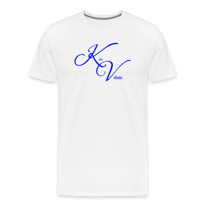 Kris Vilain Blue Print Tee - white