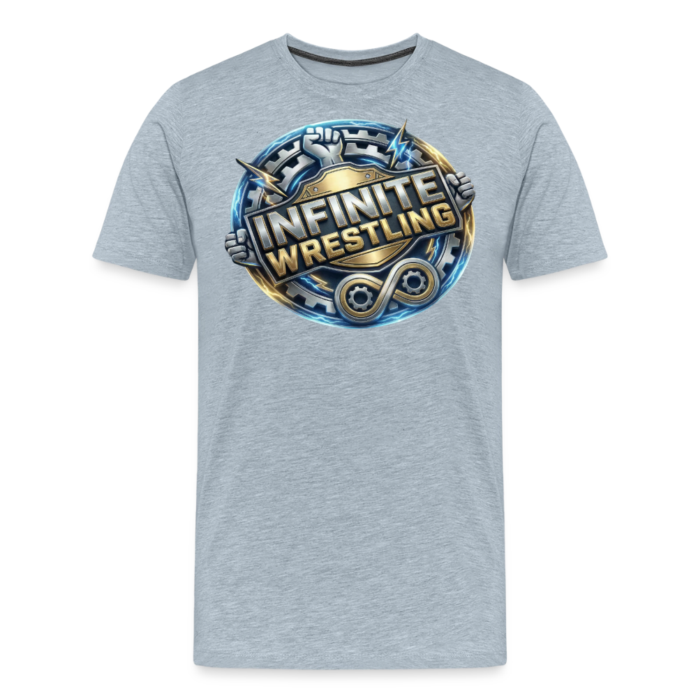 INFINITE Wrestling Tee - heather ice blue