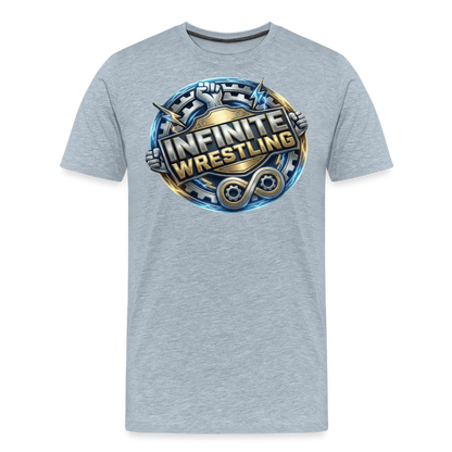 INFINITE Wrestling Tee - heather ice blue