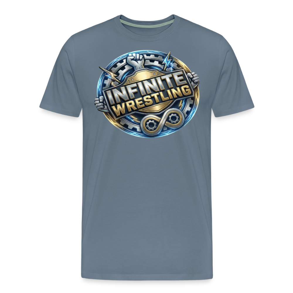 INFINITE Wrestling Tee - steel blue