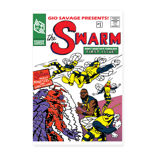 Gio Savage 8x12 Swarm Poster - white