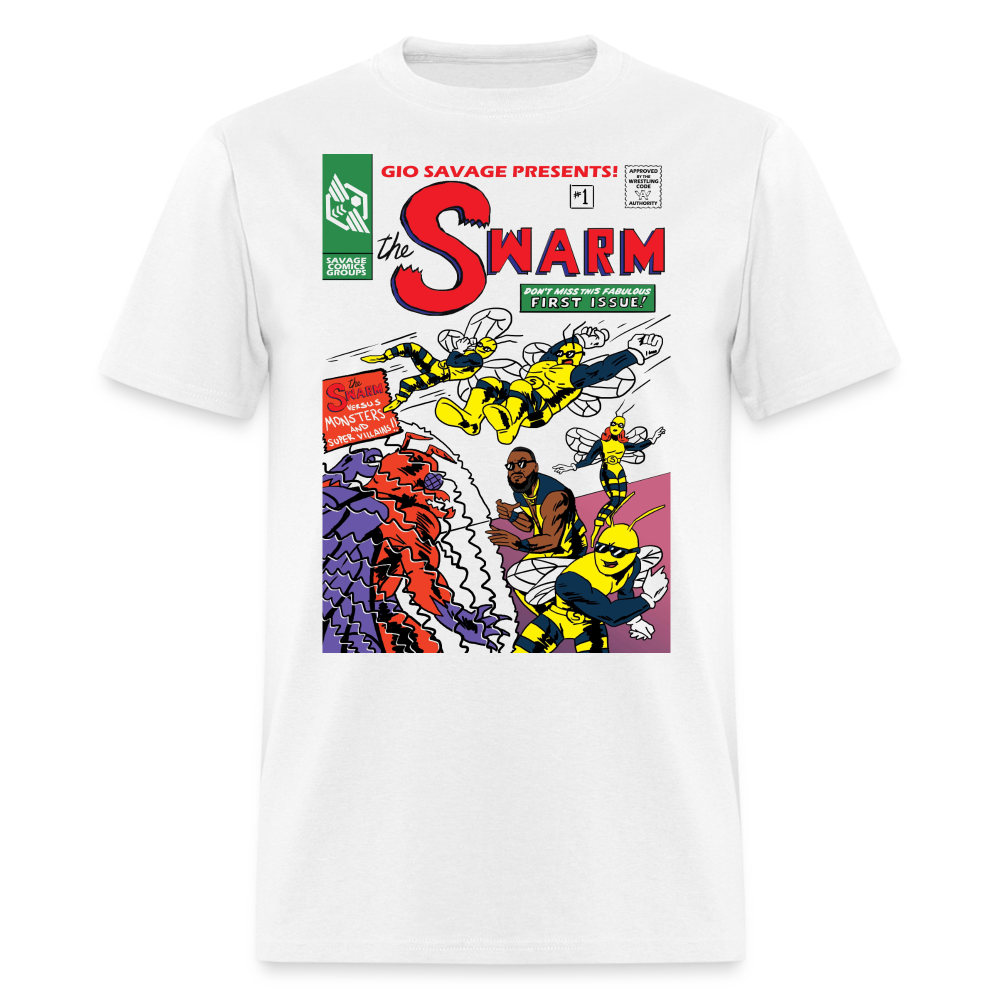 Gio Savage Swarm Poster Tee - white