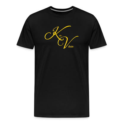 Kris Vilain Gold Print Tee - black