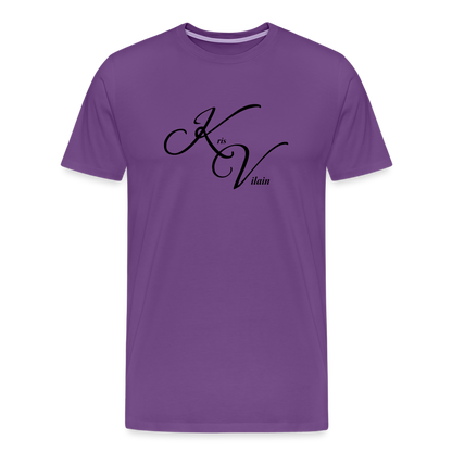 Kris Vilain Black Print Tee - purple