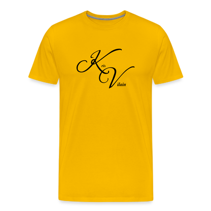Kris Vilain Black Print Tee - sun yellow