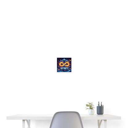INFINITE Gaming 8x8 Poster - white